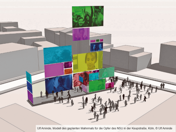 Public Art – Das Recht auf Erinnern und die Realität der Städte - Ulf Aminde Modell des geplanten Mahnmals für die Opfer des NSU in der Keupstraße, Köln