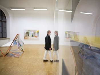 Blick in die Ausstellung - Installationsansicht von Heike Gallmeier