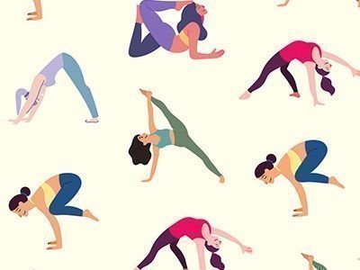 Frauen machen Gymnastik