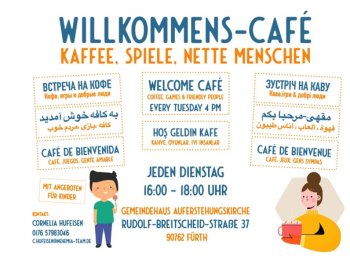 Einladungsflyer Willkommenscafé