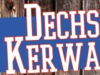 Plakat mit Schriftzug Dechs Kerwa.