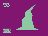 ein grüner Hexenhut auf einem lila Hintergrund