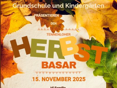 Hinweisplakat auf den Basar.