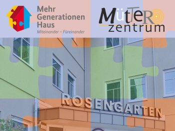 Copyright: MGH Mütterzentrum Fürth Eingansgbereich des Mütterzentrum Fürth mit Schild Rosengarten