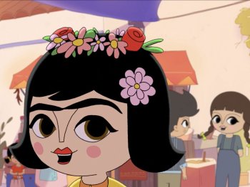 Copyright: eksystent Filmverleih, Tobo Media, Du Coup Studio Production, Maison 43 Szenenbild aus dem Animationsfilm HOLA FRIDA