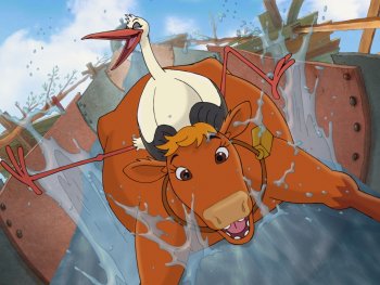 Copyright: Wild Bunch Germany 2022
Szenenbild aus dem Animationsfilm MAMA MUH UND DIE GROSSE WEITE WELT