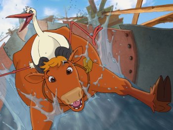 Copyright: Wild Bunch Germany 2022 Szenenbild aus dem Animationsfilm MAMA MUH UND DIE GROSSE WEITE WELT