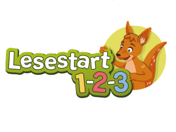 Copyright: Stiftung Lesen bmbf Logo mit Schriftzug Lesestart 1-2-3 und Känguru