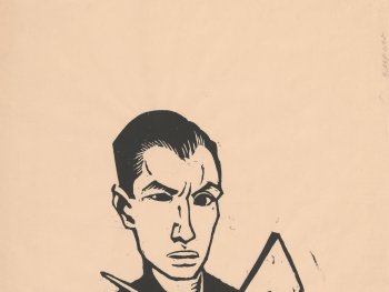 Foto: Dauerleihgabe der Bundesrepublik Deutschland, Kunstforum Ostdeutsche Galerie, Regensburg
Constantin von Mitschke-Collande, Selbstbildnis mit Block und Stift, 1920