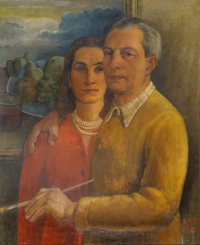 Constantin von Mitschke-Collande, Doppelbildnis mit Selbstporträt, 1940