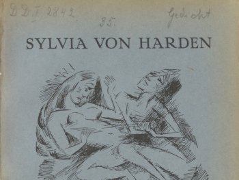 Foto: Bayerische Staatsbibliothek, München
Constantin von Mitschke-Collande, Umschlaggestaltung des Bands „Verworrene Städte“ von Sylvia von Harden, 1920