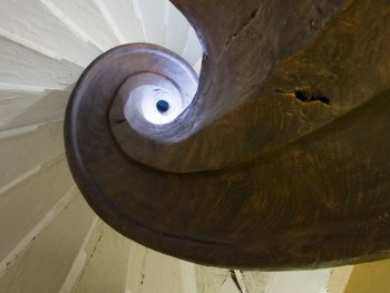 Historische Spindeltreppe (18. Jh.) im Jüdischen Museum Franken in Fürth