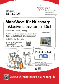Auftaktveranstaltung der inklusiven Lesereihe "MehrWort für Nürnberg"