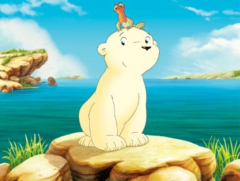 Copyright: Warner Bros. Pictures Germany Filmplakat zu dem Film DER KLEINE EISBÄR 2 – DIE GEHEIMNISVOLLE INSEL