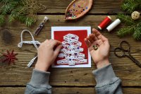 Weihnachtskarten gestalten - Bastelworkshop