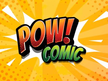 Comicschriftzug Pow! Comic
