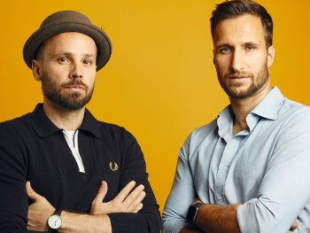 Portraitfoto mit zwei Männern
