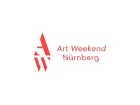 Logo des Art Weekend Nürnberg: ein rot-weißes, stilisiertes „AW"-Symbol neben dem roten Schriftzug „Art Weekend Nürnberg".