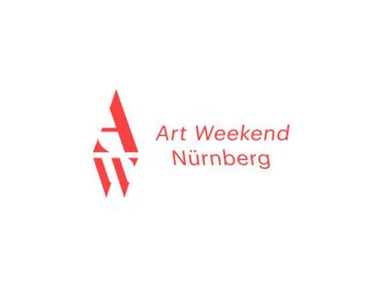 Logo des Art Weekend Nürnberg: ein rot-weißes, stilisiertes „AW"-Symbol neben dem roten Schriftzug „Art Weekend Nürnberg".