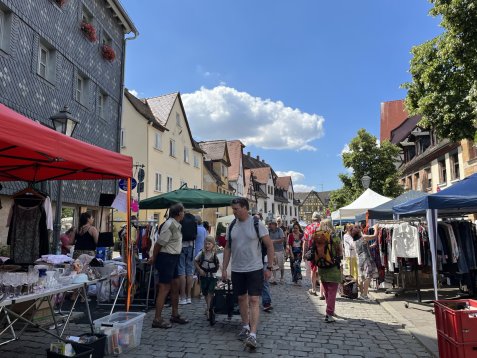 Verkaufsstände in der Gustavstraße