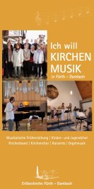 Foto des Chors und Text "Ich will Kirchenmusik"