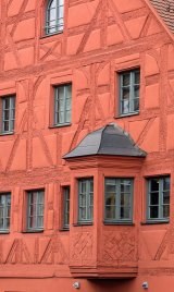 Rotes Fachwerkhaus in Fürth