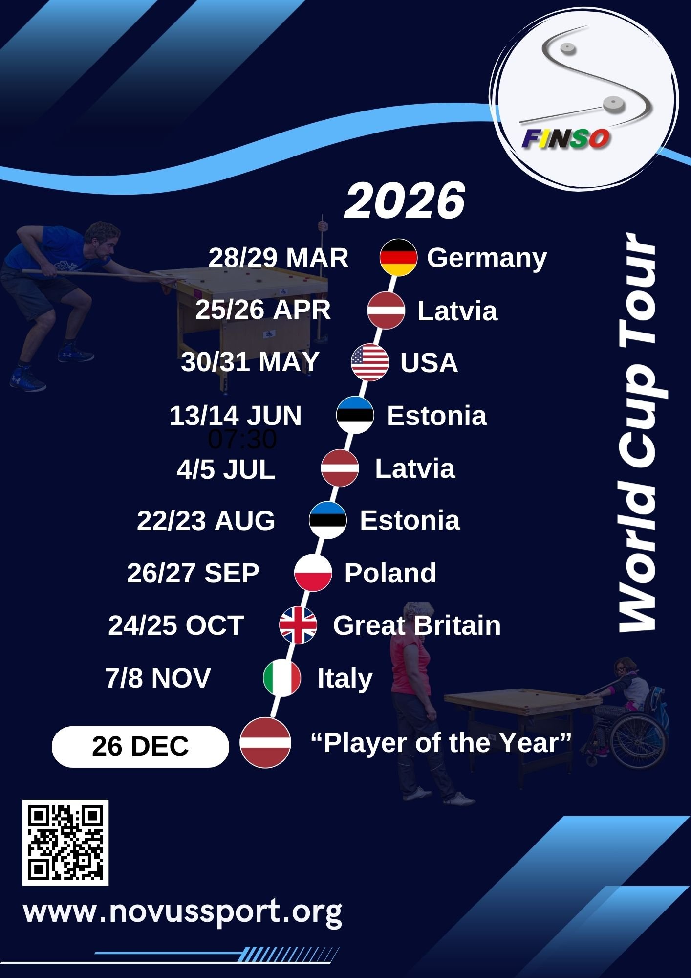 Novuss Weltcupkalender 2026