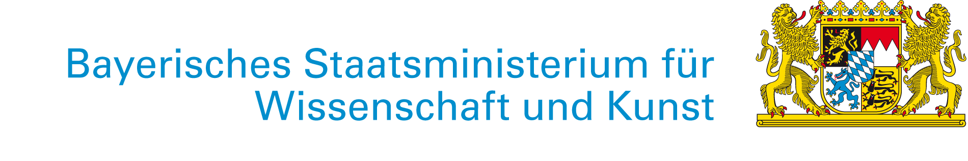 Logo des Bayerischen Staatsministeriums für Wissenschaft und Kunst mit dem bayerischen Staatswappen.