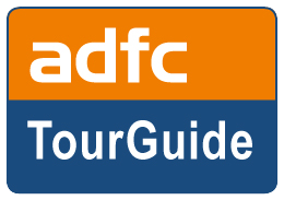 ADFC-TourGuide-Logo in Orange und Blau.