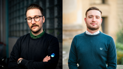 Monty Ott (links) Ruben Gerczikow (rechts im Bild)